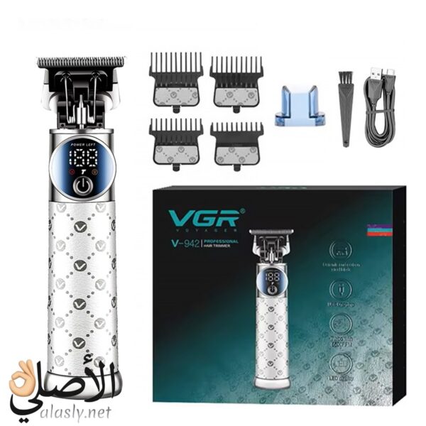 ⁦VGR V-942 ماكينة قص الشعر الاحترافية المزودة بشفرات سيراميك للعناية الشخصية للرجال واستخدام الصالونات⁩ - الصورة ⁦2⁩
