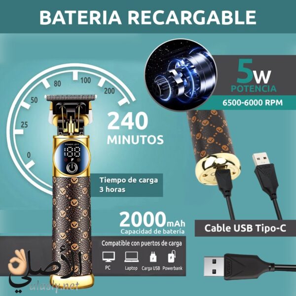 ⁦VGR V-942 ماكينة قص الشعر الاحترافية المزودة بشفرات سيراميك للعناية الشخصية للرجال واستخدام الصالونات⁩ - الصورة ⁦4⁩