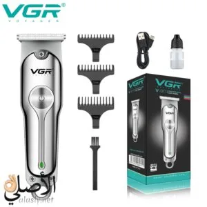 ماكينة حلاقة VGR V-071 بشفرة T ستانلس ستيل وشحن USB من في جي آر