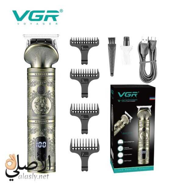 ⁦VGR V-962 ماكينة قص الشعر الاحترافية المعدنية بمنفذ USB تقص الشعر 0⁩ - الصورة ⁦1⁩