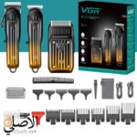 ماكينة حلاقة VGR V-644 احترافية 3×1 للرجال بشاشة LED وشحن USB-C