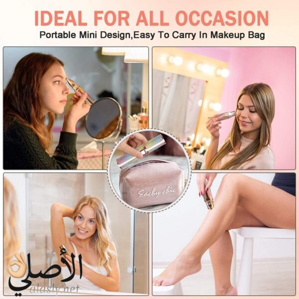 جهاز Flawless 203 لإزالة شعر الوجه والمناطق الحساسة بدون ألم، تصميم لامع وقابل للشحن USB