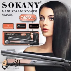 مكواة شعر Sokany SK-15040 سيراميك لتصفيف الشعر وتنعيمه بحرارة تصل إلى 750 فهرنهايت