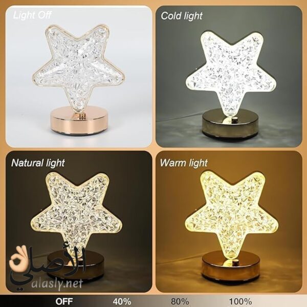 إضاءة مصباح كريستال شكل نجمة