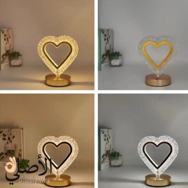 إضاءة مصباح كريستال شكل قلب