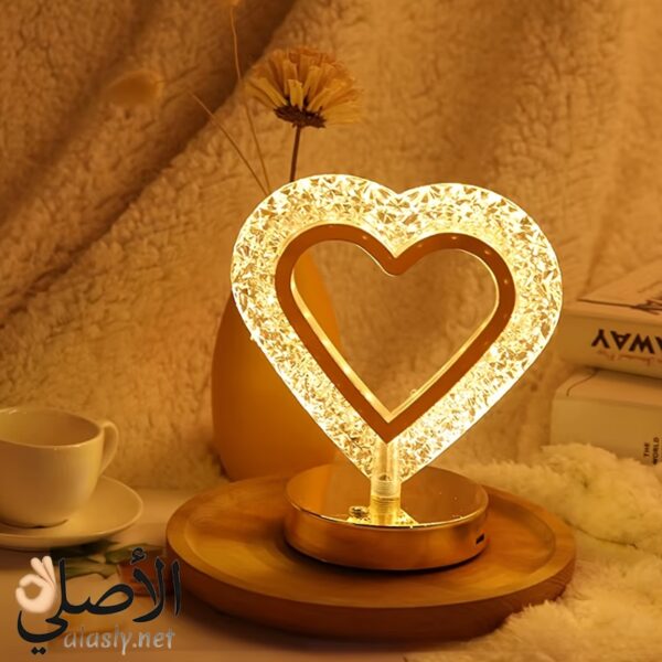 إضاءة مصباح كريستال شكل قلب