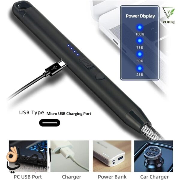 ولاعة كهربائية بدون لهب قابلة للشحن Electric Lighter USB – مقاومة للرياح