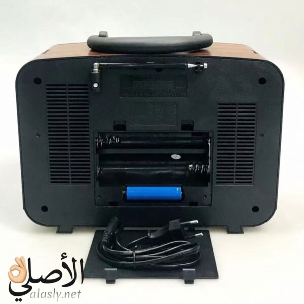 الجهة الخلفية لراديو بلوتوث كلاسيك RX-BT929 مع البطارية القابلة للشحن