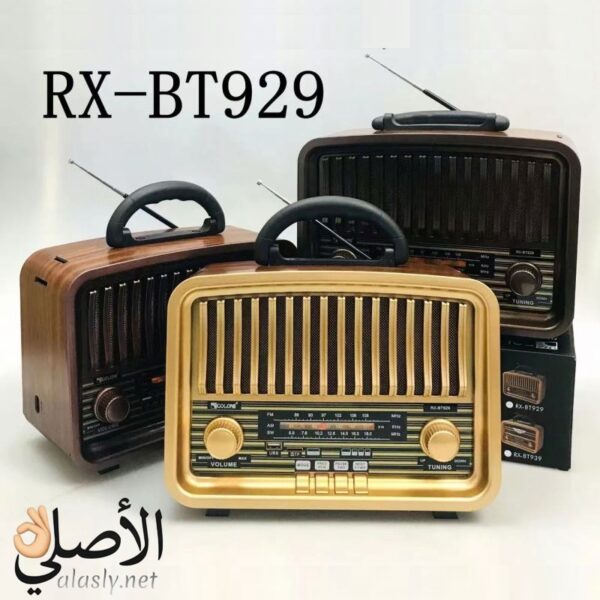 راديو بلوتوث كلاسيك GOLON RX-BT929 تصميم خشبي أنيق مع سماعة قوية