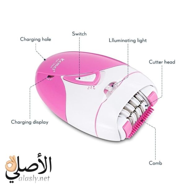 ملحقات ماكينة إزالة الشعر Kemei KM-189A القابلة للشحن