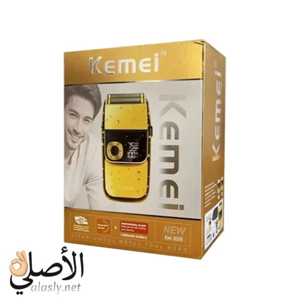 ماكينة حلاقة كهربائية قابلة للشحن Kemei KM-2028 بشاشة LCD ورأس عائم