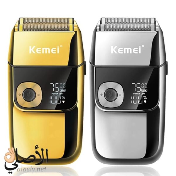 ماكينة حلاقة كهربائية قابلة للشحن Kemei KM-2028 بشاشة LCD ورأس عائم