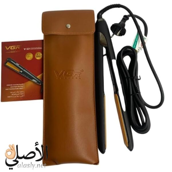 مكواة فرد شعر VGR V-501 الاحترافية بألواح سيراميك مع حقيبة حفظ