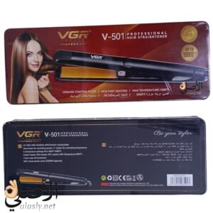 مكواة فرد شعر VGR V-501 الاحترافية بألواح سيراميك مع حقيبة حفظ