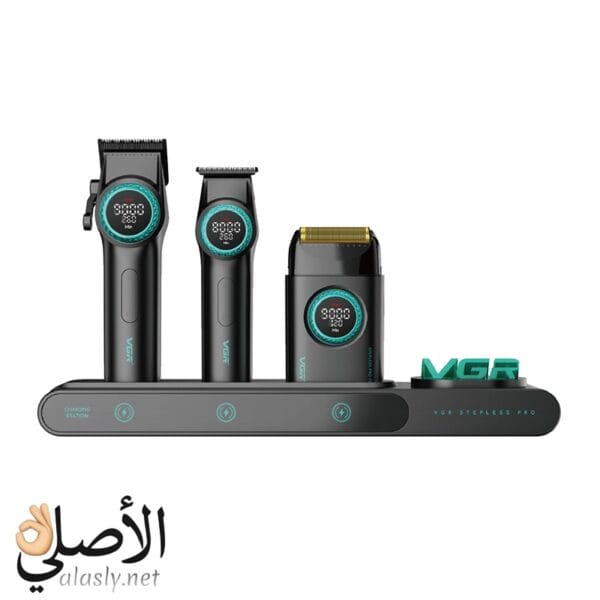 ماكينات حلاقة VGR Stepless Pro باللون الأسود