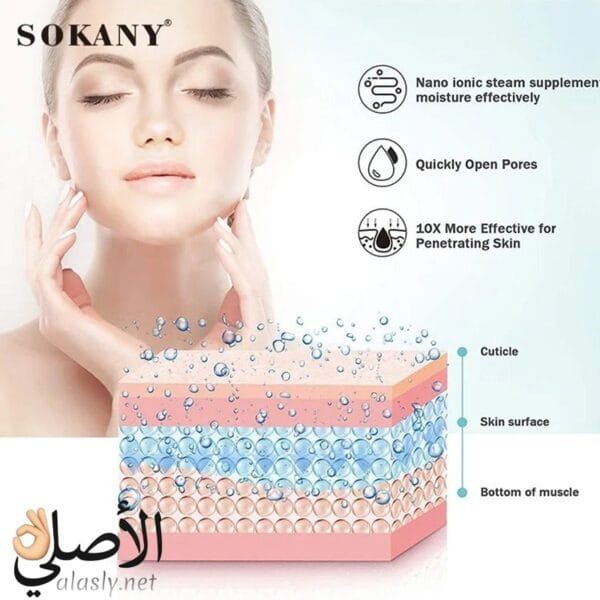 جهاز فيشل بالبخار nano steam لعلاج البشرة الجافة وترطيب عميق