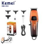 ماكينة حلاقة Kemei KM-263 احترافية بشاشة LED وحلاقة دقيقة
