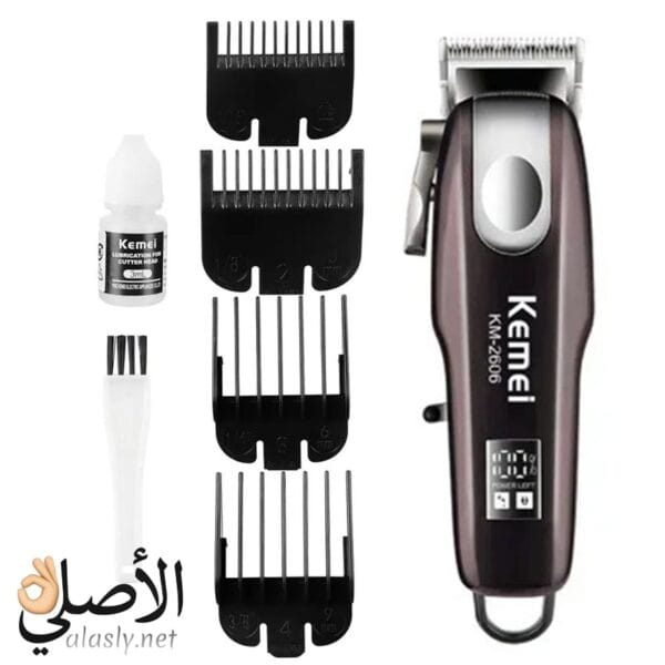 ملحقات ماكينة Kemei KM-2606 مع أمشاط متعددة وزيت تنظيف