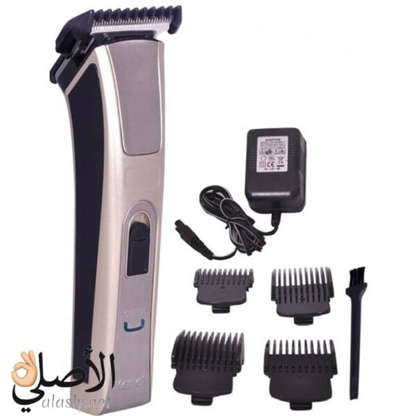 محتويات ماكينة Kemei KM-5017 مع الأمشاط والشاحن