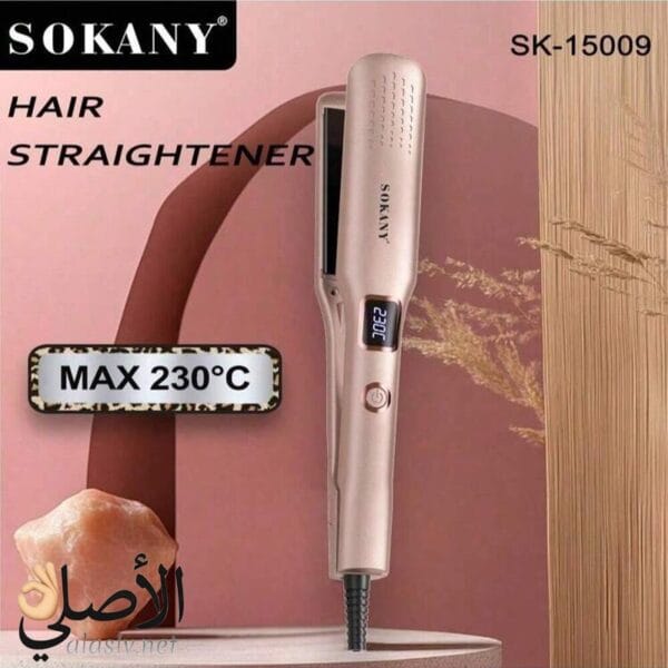 مكواة شعر sokany نتيجة ناعمة بدون هيشان