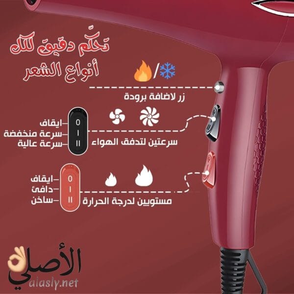 مجفف شعر sokany 2215 تصميم مريح