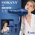 مجفف شعر Sokany X8 احترافي 2400 وات تجفيف سريع