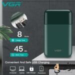 ماكينة حلاقة VGR ببطارية تدوم 45 دقيقة وشحن USB