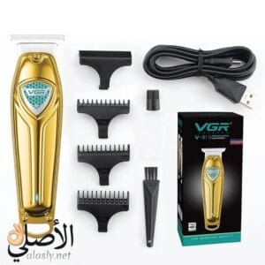 ماكينة حلاقة VGR V-911 بشفرة T-Blade لتحديد الذقن بدقة احترافية - ذهبي