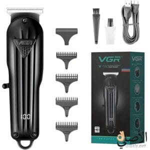 ماكينة حلاقة VGR V-982 مع كامل الملحقات لتحديد الشعر واللحية بدقة عالية