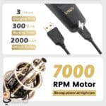 ماكينة حلاقة VGR V995 ببطارية 2000mAh تعمل حتى 300 دقيقة