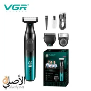 ماكينة حلاقة VGR V-361 بشاشة ديجيتال لحلاقة الذقن بدقة عالية