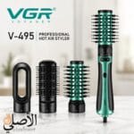 فرشاة الشعر الهوائية VGR V-495 الاحترافية مع 4 رؤوس للتجفيف والتصفيف