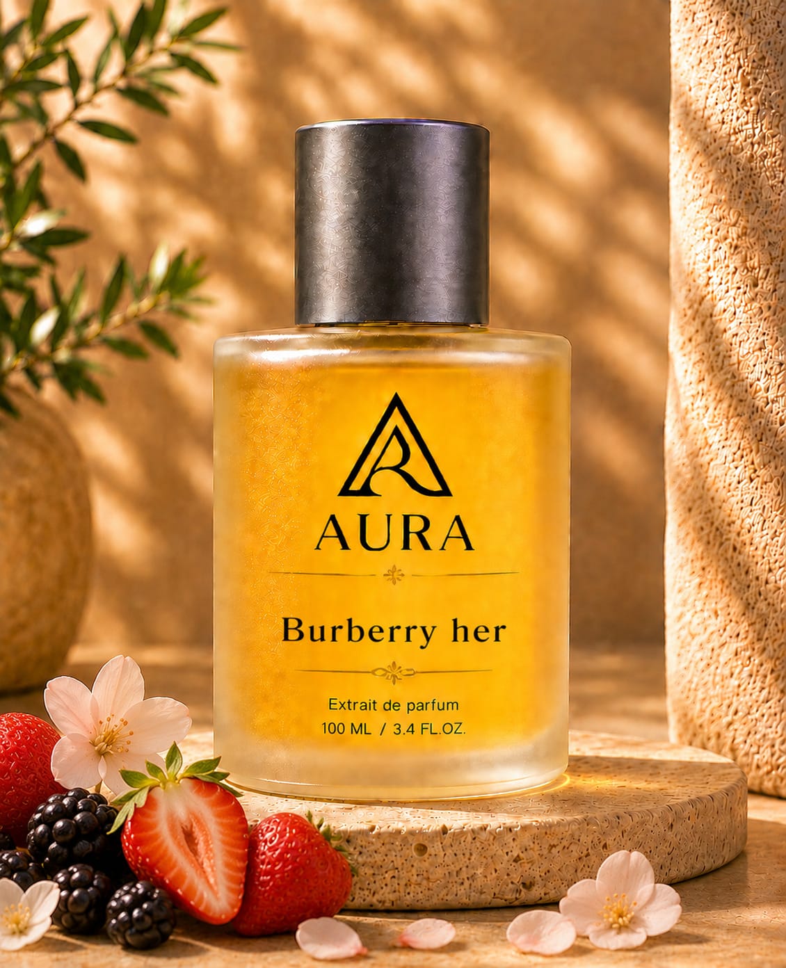 Burberry her 100 ML عطر أورا بربري هير AURA Burberry Her – عطر نسائي فاخر بنفحات الفراولة والتوت والياسمين - الصورة 1