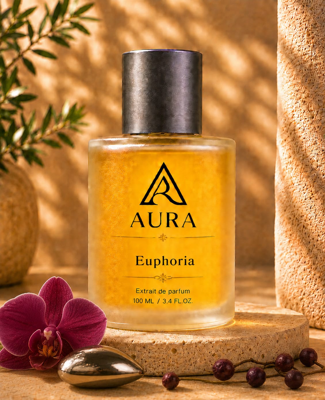 Euphoria 100 ML عطر أورا يوفوريا AURA Euphoria – عطر نسائي فاخر بنفحات الرمان والأوركيد والعنبر - الصورة 1