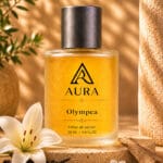 عطر أورا أوليمبيا AURA Olympea – عطر نسائي فاخر بنفحات الفانيليا المالحة والياسمين والعنبر