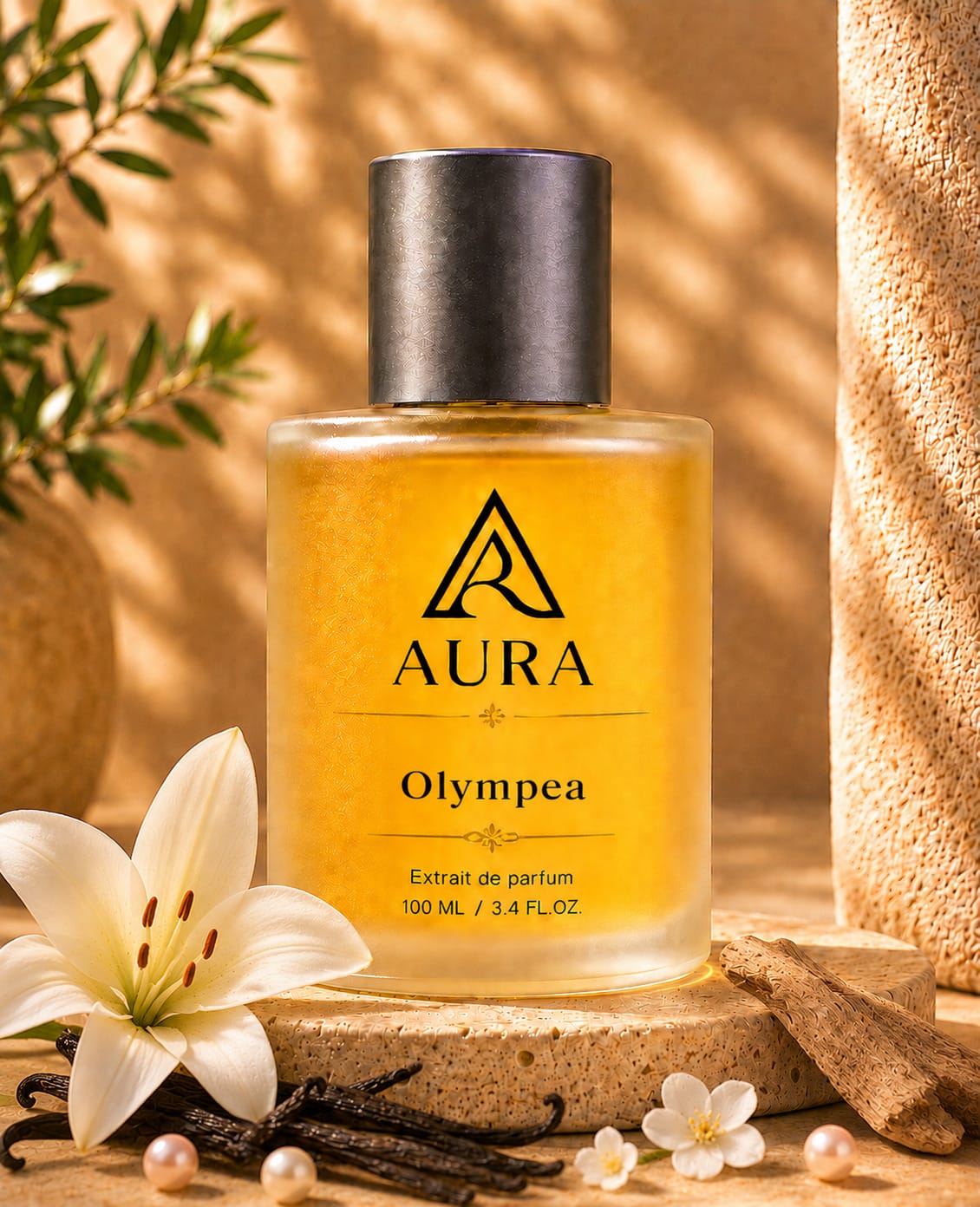 Olympea 100 ML عطر أورا أوليمبيا AURA Olympea – عطر نسائي فاخر بنفحات الفانيليا المالحة والياسمين والعنبر - الصورة 1