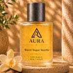عطر أورا وورم شوجر فانيلا AURA Warm Sugar Vanilla – عطر نسائي دافئ بنفحات الفانيليا والسكر والعنبر الناعم