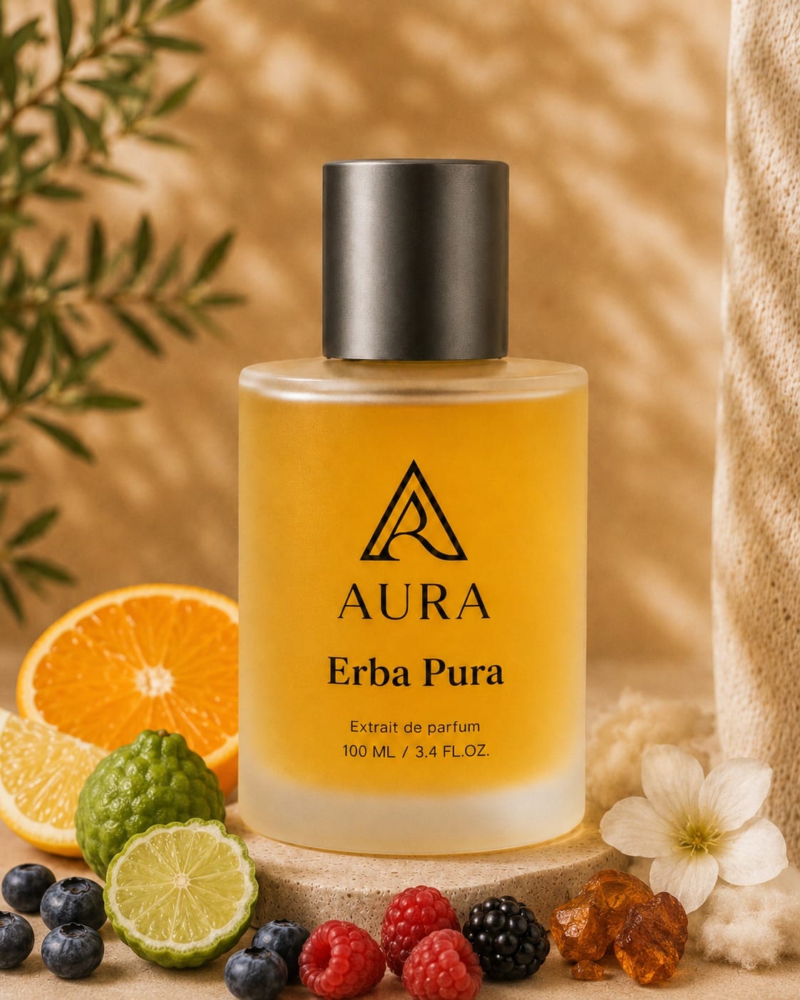 Erba Pura 100 ML عطر أورا إيربا بورا AURA Erba Pura – عطر رجالي فاخر بنفحات الحمضيات والفواكه والمسك الأبيض - الصورة 1