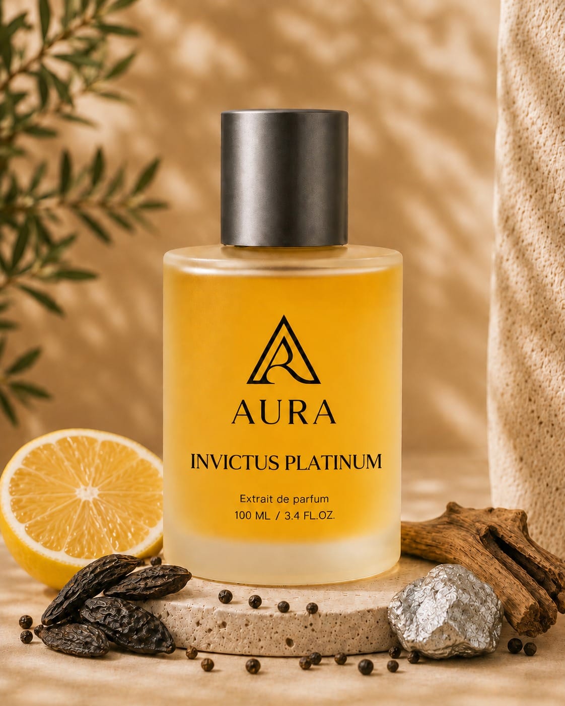 Invictus Platinum 100 ML عطر أورا إنفيكتوس بلاتينيوم AURA Invictus Platinum – عطر رجالي فاخر بنفحات الجريب فروت والنعناع والأخشاب - الصورة 1