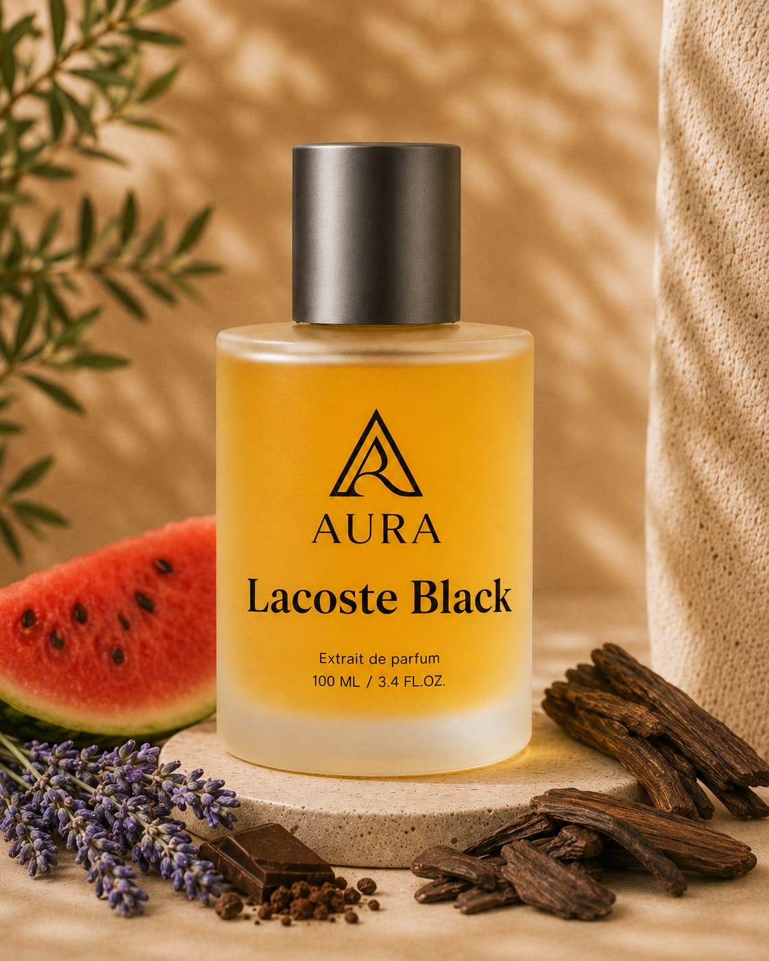 Lacoste Black 100 ML عطر أورا لاكوست بلاك AURA Lacoste Black – عطر رجالي فاخر بنفحات البطيخ واللافندر والأخشاب العطرية - الصورة 1