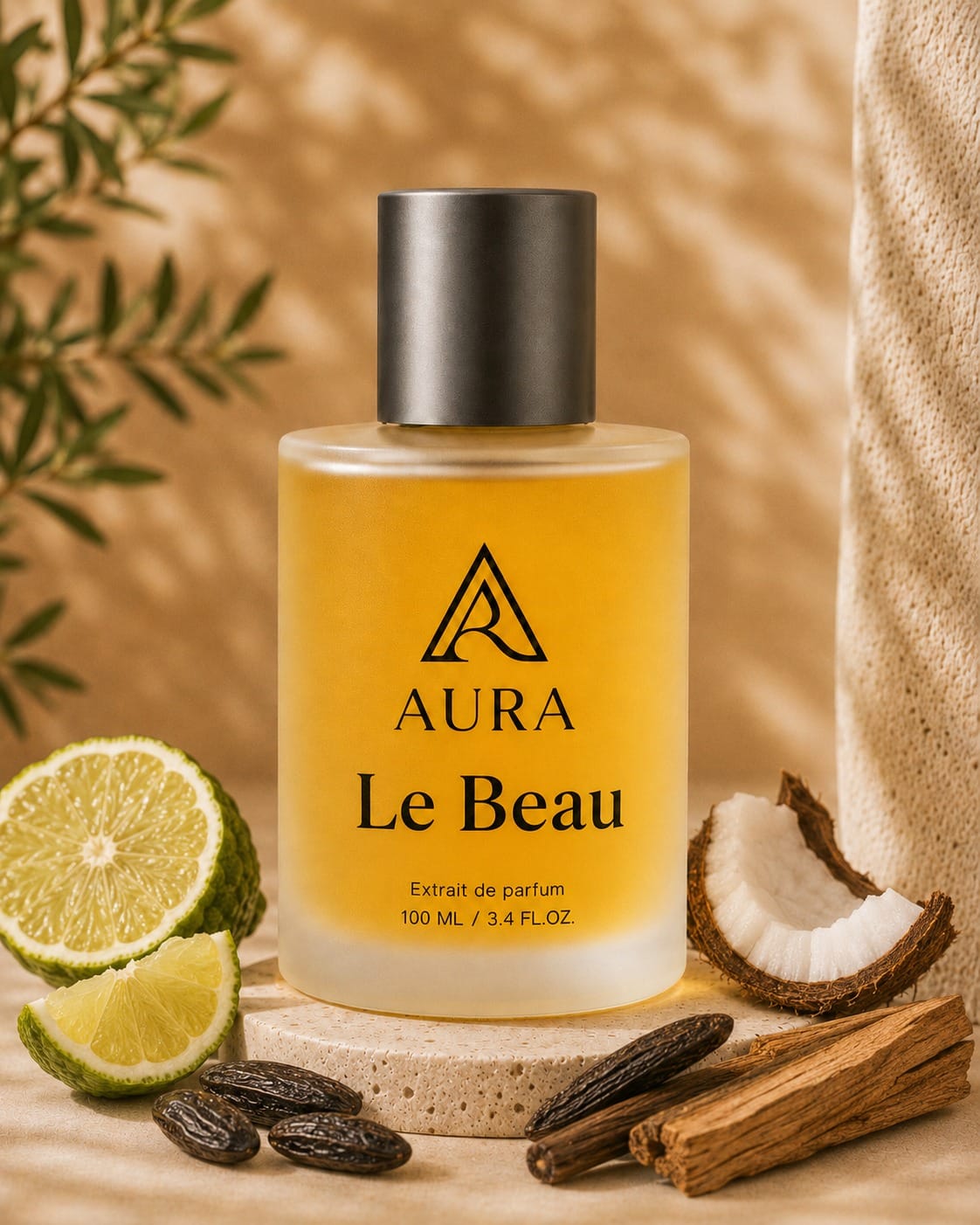 Le Beau 100 ML عطر أورا لو بو AURA Le Beau – عطر رجالي فاخر بنفحات البرغموت وجوز الهند والأخشاب - الصورة 1