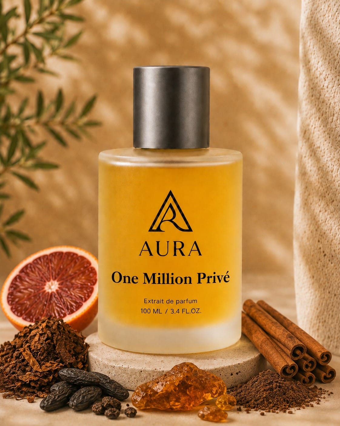 One Million Privé 100 ML عطر أورا وان مليون برايف AURA One Million Privé – عطر رجالي فاخر بنفحات القرفة والتبغ وحبوب التونكا - الصورة 1