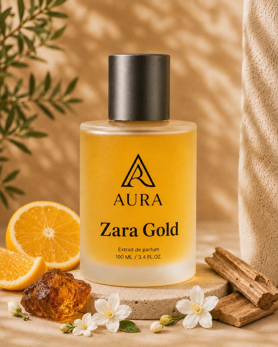 Zara Gold 100 ML عطر أورا زارا جولد AURA Zara Gold – عطر رجالي فاخر بنفحات البرتقال وزهر البرتقال والعنبر - الصورة 1