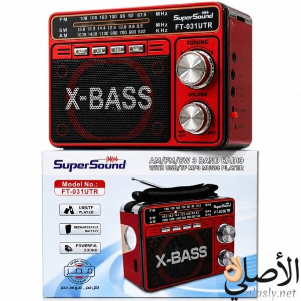 منافذ USB وTF في راديو FT-031UTR.