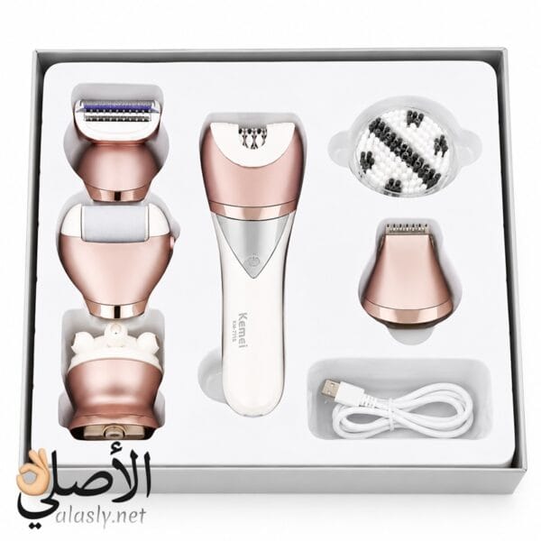رأس إزالة الشعر الدقيق في جهاز Kemei KM-7115 لإزالة الشعر من الجذور بكفاءة