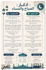 الأصلي كروت أذكار الصباح والمساء بتصميم إسلامي مناسب لإضافتها إلى هدية خاتم التسبيح