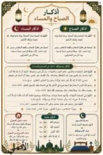 الأصلي كروت أذكار الصباح والمساء بتصميم مختلف ومقاس 10×15 سم للتقديم كهدية