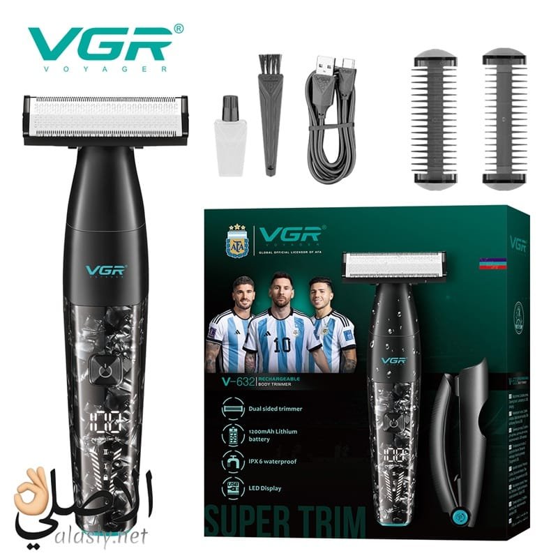 vgr-v-632-body-trimmer VGR ماكينة حلاقة للجسم والذقن والأماكن الحساسة 632 بتصميم عملي للعناية الشخصية