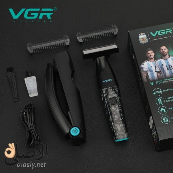 VGR ماكينة حلاقة للجسم والذقن والأماكن الحساسة 632 مع شحن USB للاستخدام اليومي