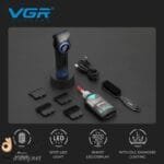 VGR ماكينة تحديد وتشذيب اللحية للرجال 977 أزرق مع العبوة وملحقات التحديد